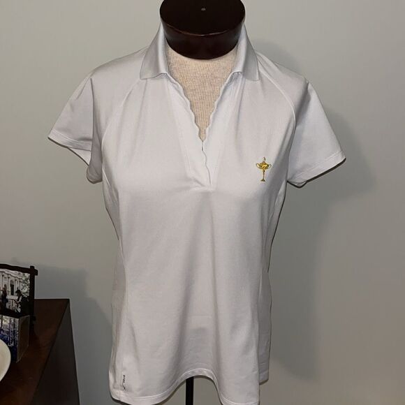 BMW RLX White women’s Pinehurst Putter Boy US Open Golf Polo Shirt M Tailored - Picture 1 of 12